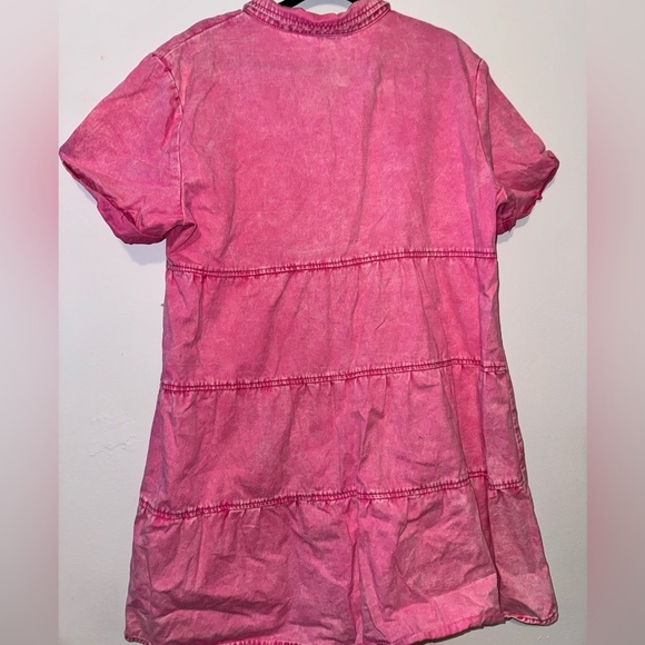 Pink Button-Up Babydoll Dress - Picture 2 of 2